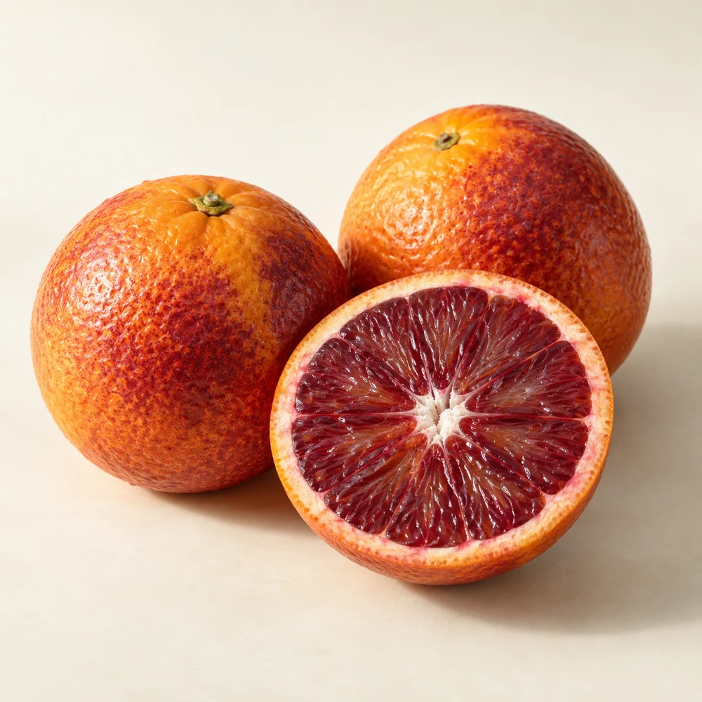 Illustrative studio composition of blood orange