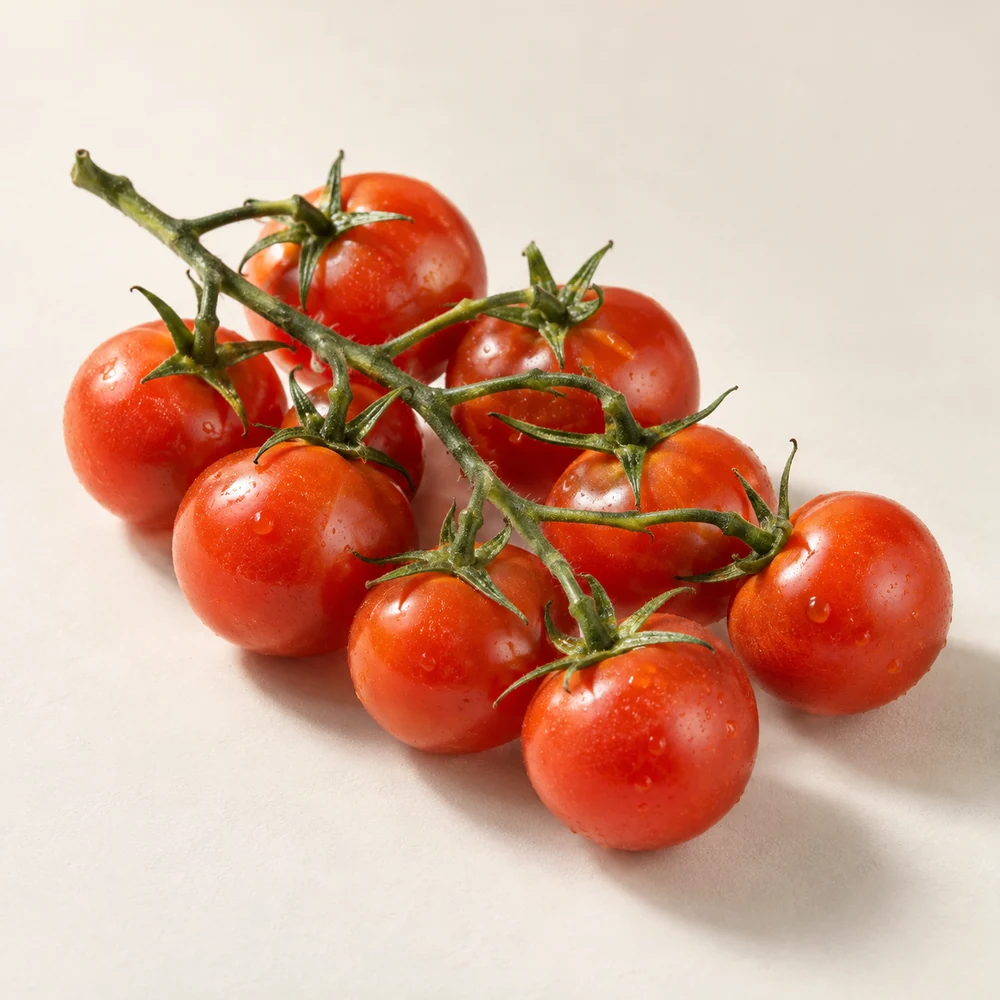 Illustrative studio composition of cherry tomato