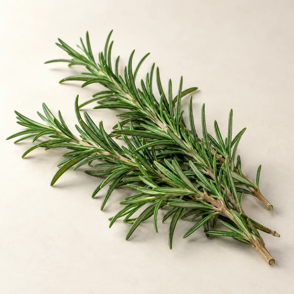 Illustrative studio composition of rosemary