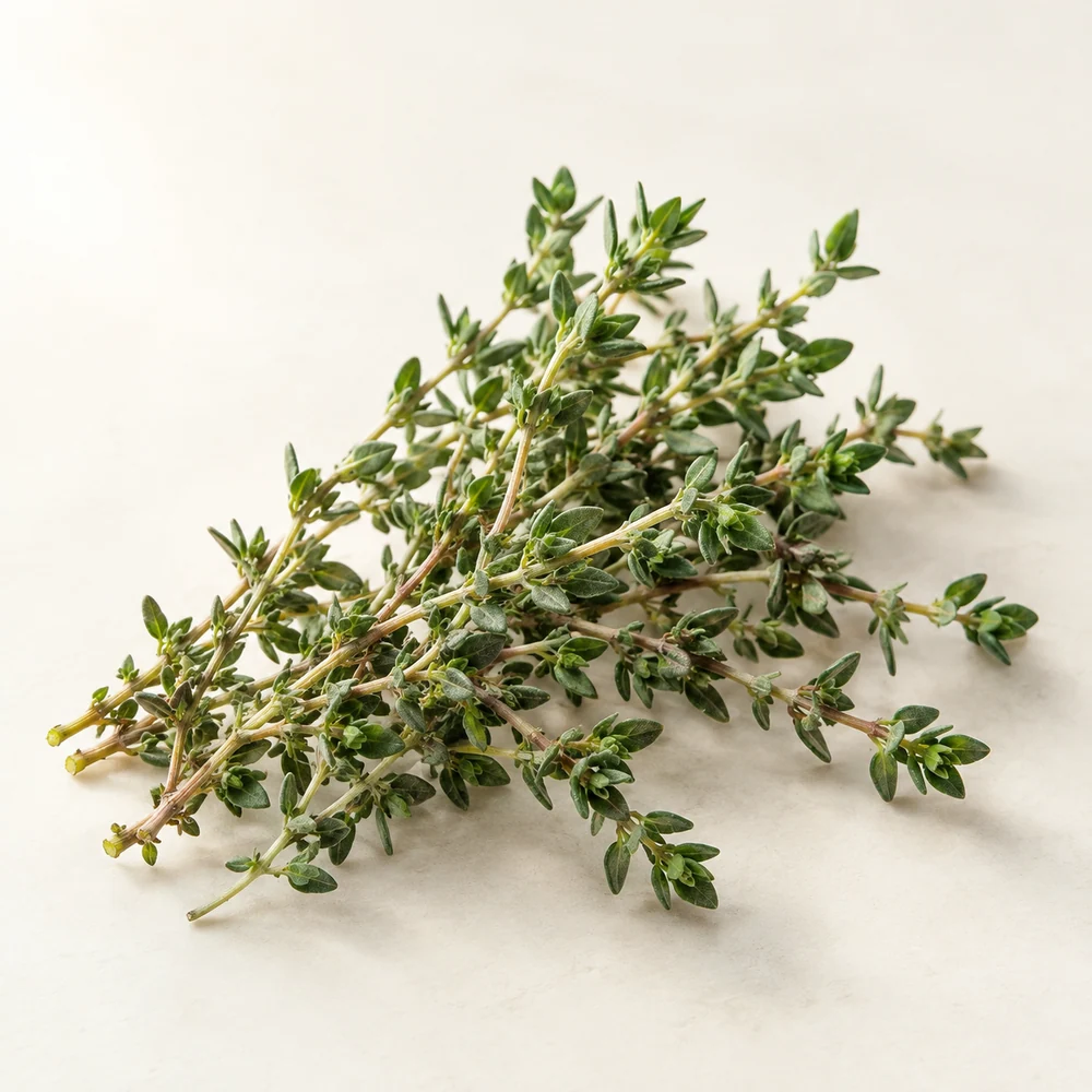 Illustrative studio composition of thyme